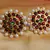 BEAUTIFUL HUGE TEMPLE STYLE EARRINGS