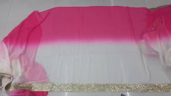 Pink Embroidered Georgette Saree With Blouse 3