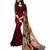 red printed georgette saree With Blouse