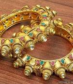 Traditional and ethnic kundan and meena bangles