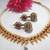 Magenta Pearl Gota Necklace Set
