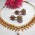 Magenta Pearl Gota Necklace Set