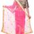 Pink embroidered Net saree With Blouse Piece 