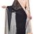 black plain georgette saree With Blouse Piece