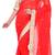 red printed georgette saree With Blouse Piece