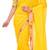 yellow printed georgette saree With Blouse Piece
