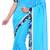sky blue printed georgette saree With Blouse Piece