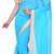 sky blue printed georgette saree With Blouse Piece