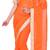 orange printed georgette saree With Blouse Piece
