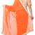 orange printed georgette saree With Blouse Piece