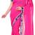 pink printed georgette saree With Blouse Piece