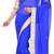 blue printed georgette saree With Blouse Piece