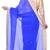 blue printed georgette saree With Blouse Piece