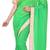 green printed georgette saree With Blouse Piece