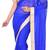 Blue printed georgette saree With Blouse