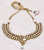 22 crt gold plated kundan choker