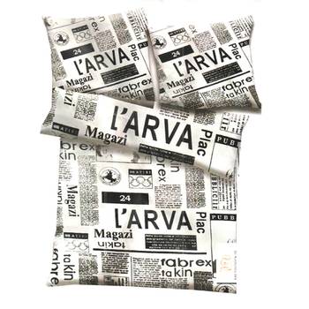White  And  Black Polyester Messenger Print Single Bed  Ac Quilt 1