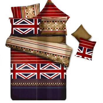 Multicolor Polyester Double Bedsheet With Contemporary Print 1