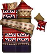 Multicolor Polyester Double Bedsheet With Contemporary Print