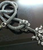 Sliver Falls- Silvery grey necklace
