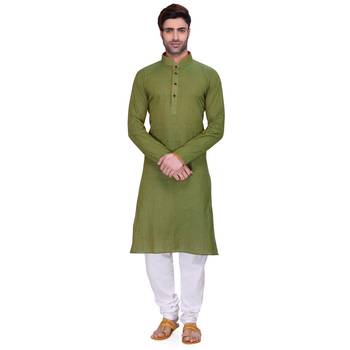 Green Men's Full Sleeve kurta pajama 1