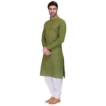 Green Men's Full Sleeve kurta pajama 2