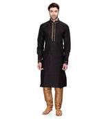 Black Men's Full Sleeve kurta pajama