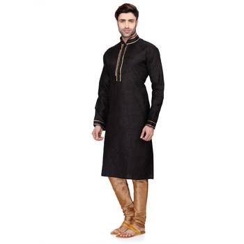 Black Men's Full Sleeve kurta pajama 2