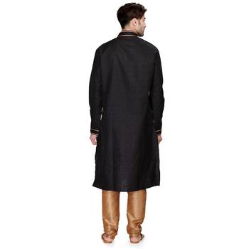Black Men's Full Sleeve kurta pajama 3
