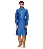 Blue Men's Full Sleeve kurta pajama