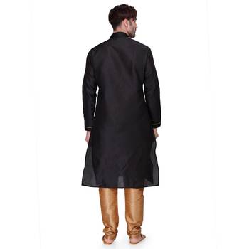 Black Men's Full Sleeve kurta pajama 3