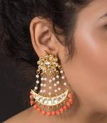 Gold Plated Coral Earrings
