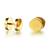 Piercing Gold Stainless Steel BarBell Dumbell Fashion Bali Round Studs Earring for Men Boys