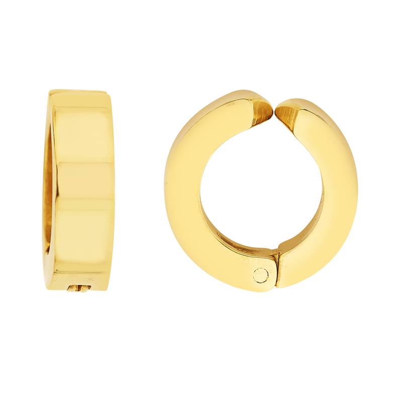 Plain gold round earrings Outlet