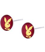 Earrings Men Boys Studs Maroon Playboy Inspired Piercing Fashion Bali