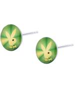 Earrings Men Boys Studs Green Playboy Inspired Piercing Fashion Bali