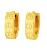 Piercing Gold Stainless Steel Screw Design Fashion Bali Round Studs Earring for Men Boys