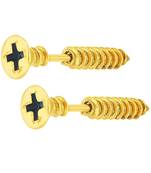 Piercing Gold Stainless Steel Screw Design Fashion Bali Round Studs Earring for Men Boys