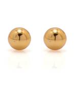 Earrings Men Boys Studs Gold Round Ball Design Piercing Fashion Bali
