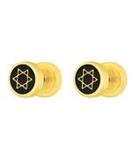Earrings Men Boys Studs Gold Star Design Piercing Fashion Bali