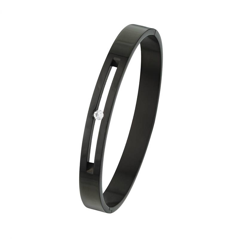 A-Diamond Ceramic Black Stainless Steel Fashion Bracelet for Men Boys