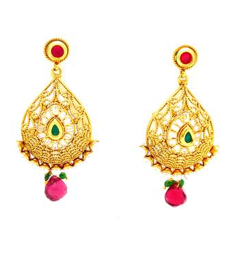 Designerpremium quality antique gemstone earrings 1