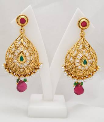 Designerpremium quality antique gemstone earrings 2
