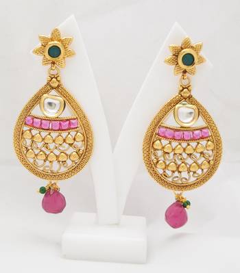 Designerpremium quality antique gemstone earrings 2