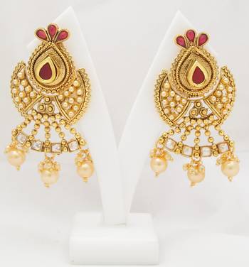 Designerpremium quality antique gemstone earrings 2