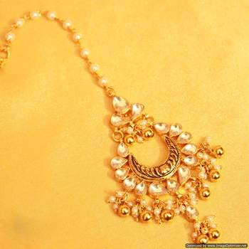 Kundan Antique Traditional Maang Tikka 1