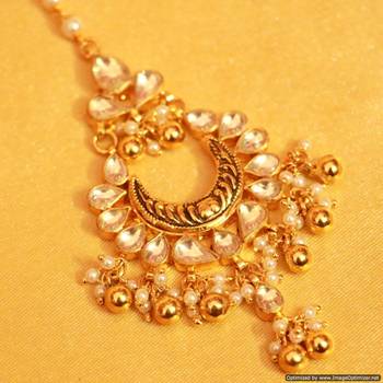 Kundan Antique Traditional Maang Tikka 2
