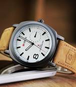 New Fashion Casual Brown and White color watch Famous Brand Quartz Watch Wristwatch