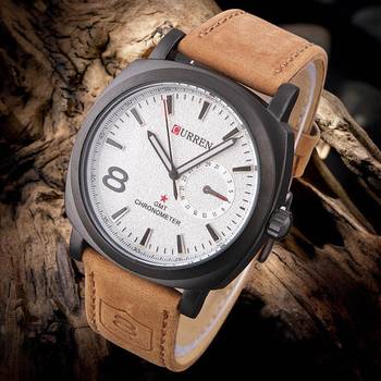 New Fashion Casual Brown and White color watch Famous Brand Quartz Watch Wristwatch 2
