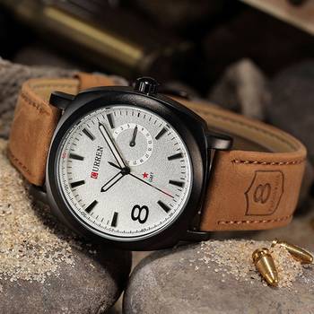 New Fashion Casual Brown and White color watch Famous Brand Quartz Watch Wristwatch 3